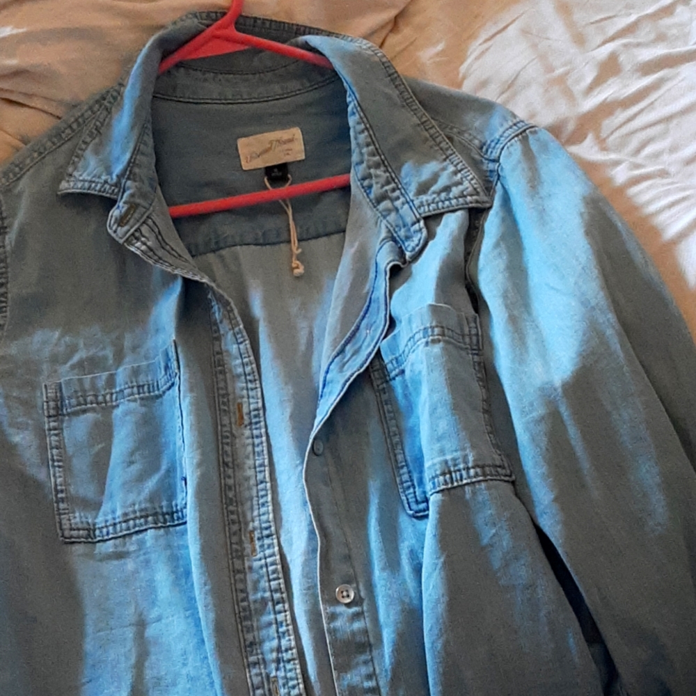 Long sleeve denim button up